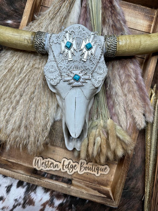 Zena Aztec Turquoise Stone Pendant Set