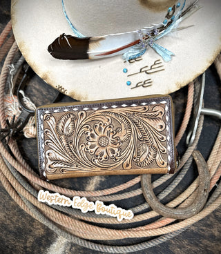 Arla Buckstitch Tooled Leather Wallet