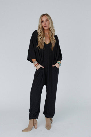 Lovely As Ever Harem Jumpsuit - Charcoal