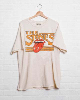 Jolie Rolling Stones Stoned Off White Thrifted Tee